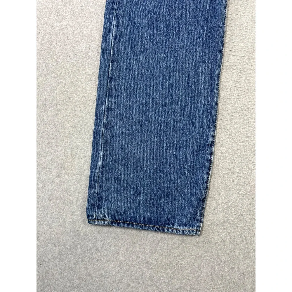 Levis Premium 501 Button Fly Jeans Mens 36x34 Blue Big E Original Straight Leg